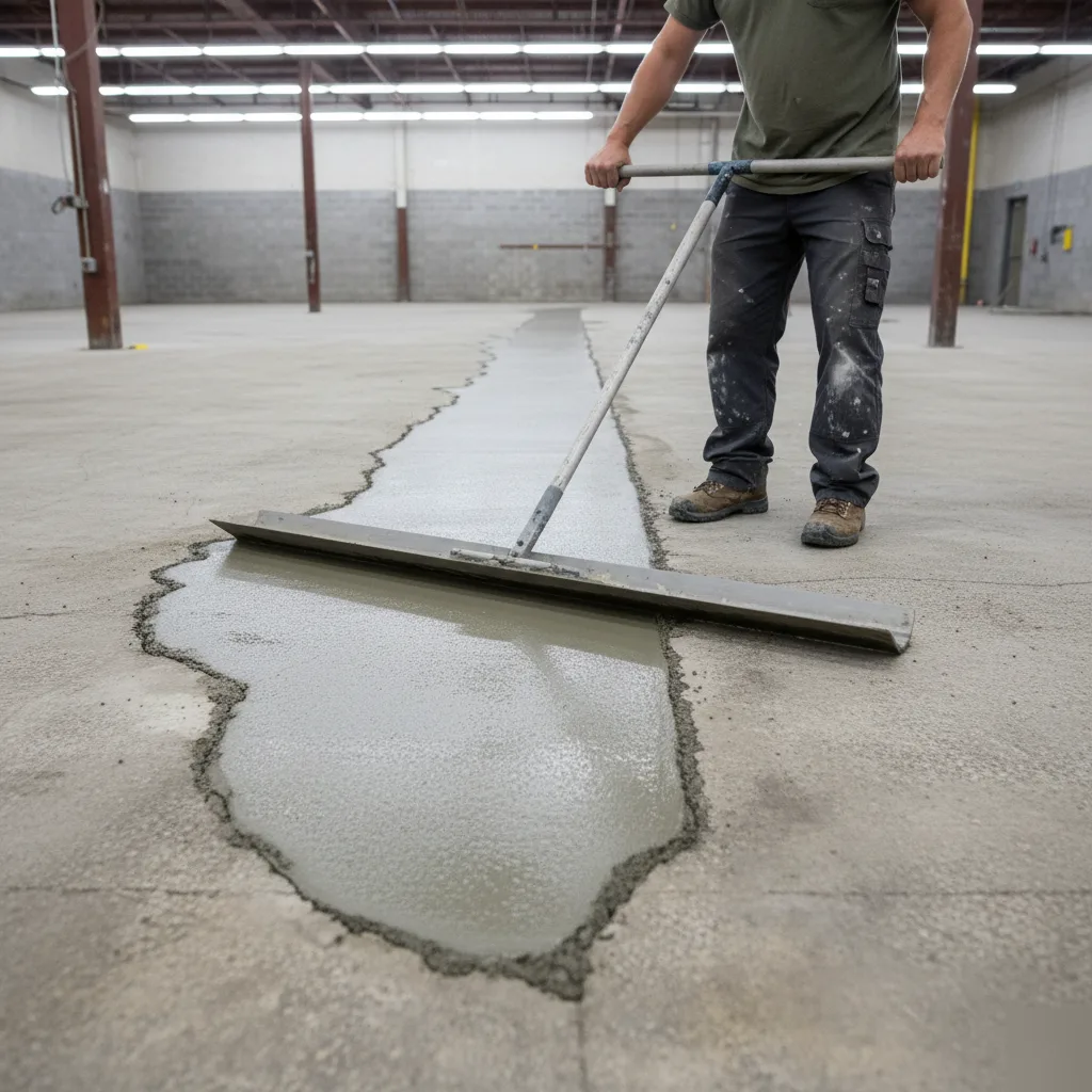 Completed commercial foundation slab leveling in Austin