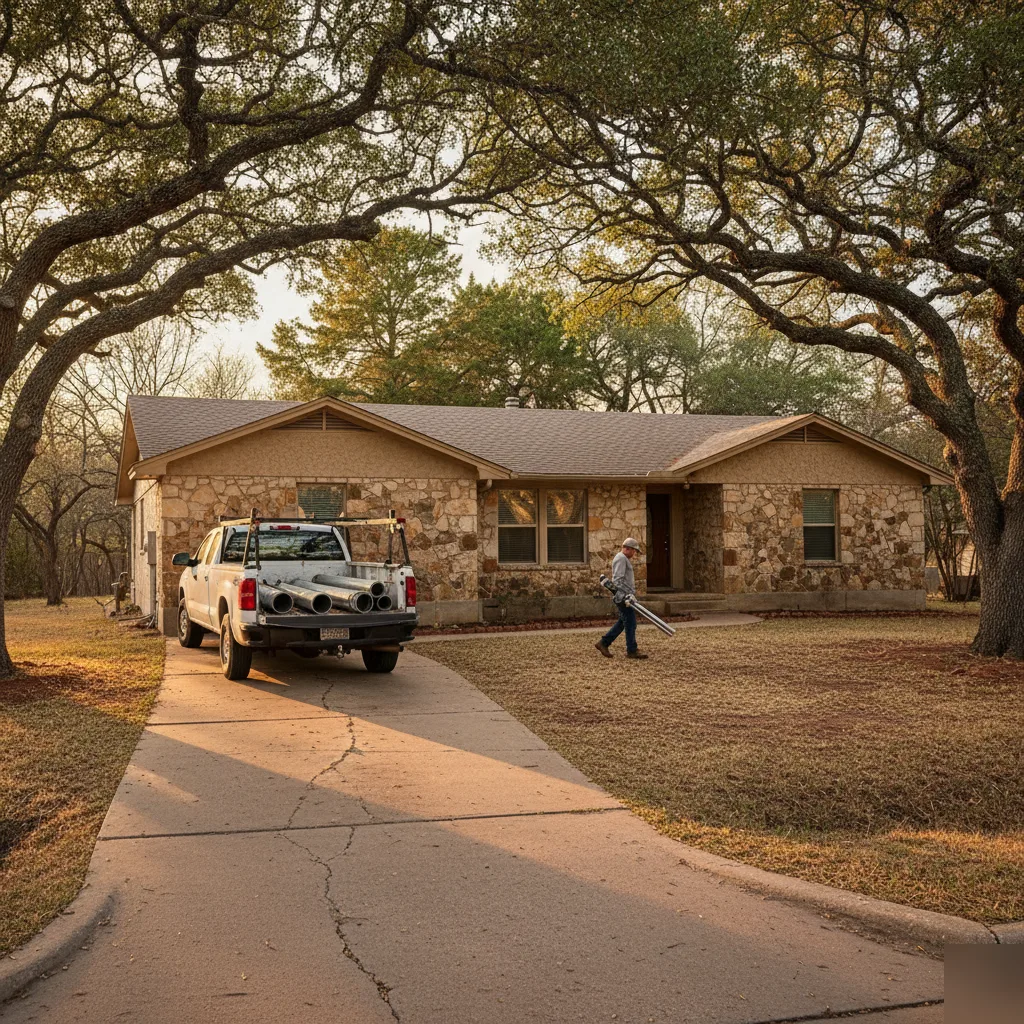 Perimeter assessment for pressed concrete pilings at an Austin home