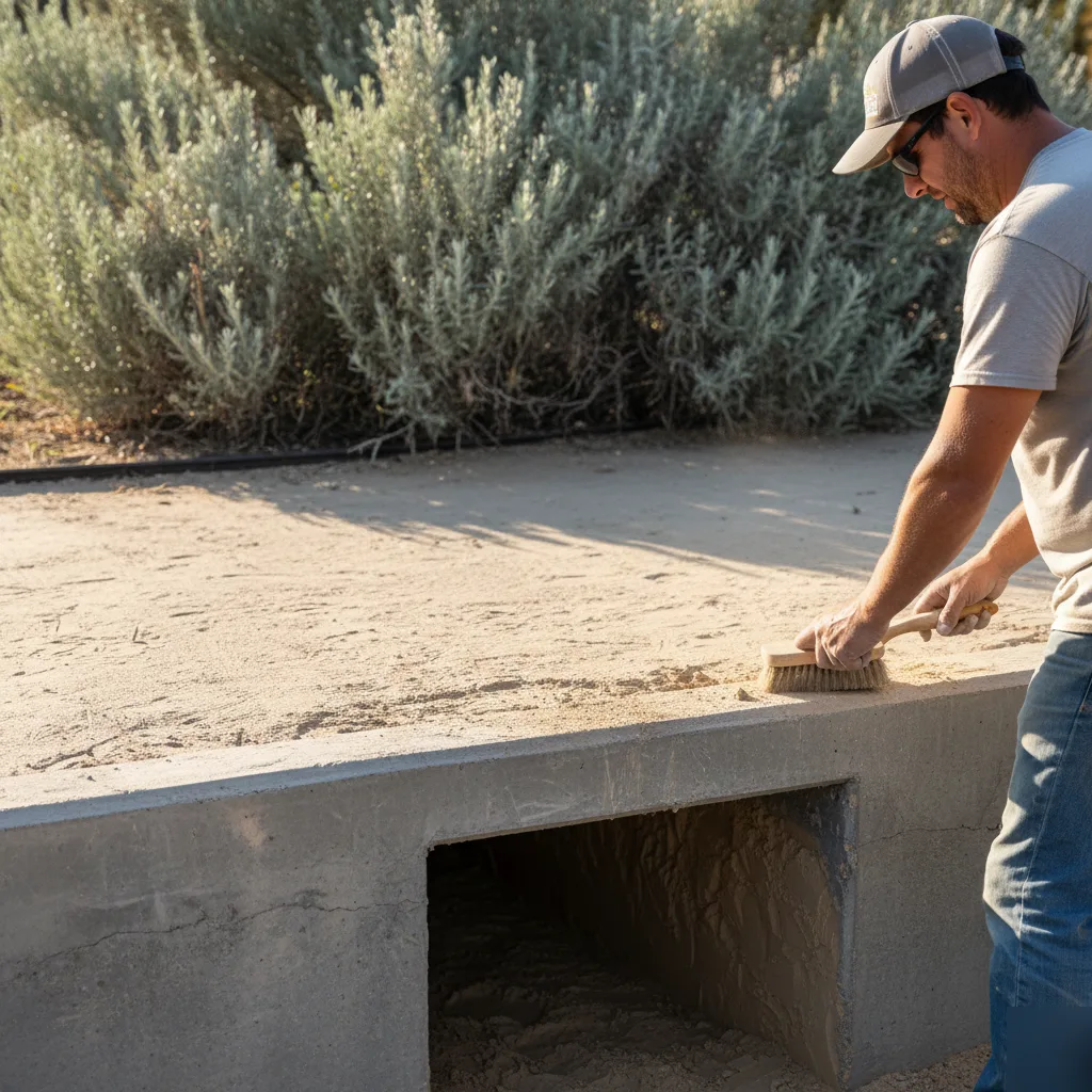 Completed and backfilled tunnel for slab repair in Austin